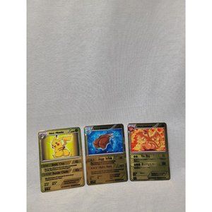 Thicc Pokémon Card Lot Of 3-Gold Metal Card- Brand new- Funny Gag Gift